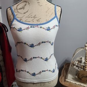 NWOT Union Bay Blue & White Cami Size M